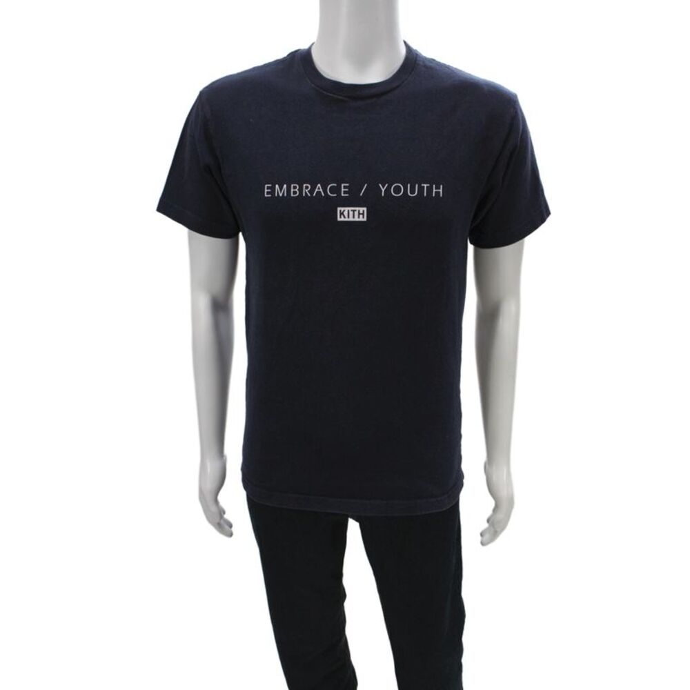 Kith Mens Basic Graphic T-Shirt Blue 100% Cotton Short Sleeve Streetwear Size S